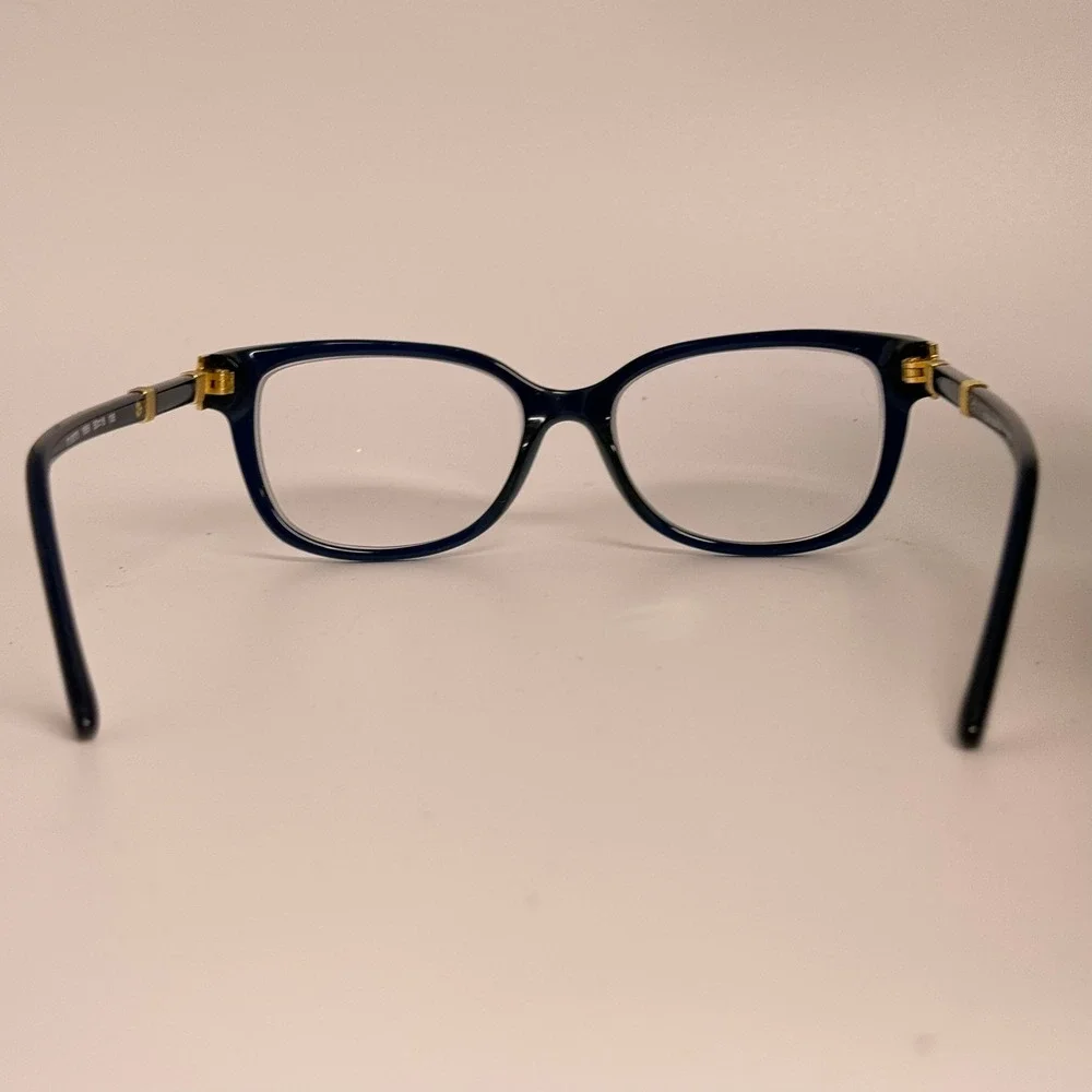 Tory Burch TY 2075 1656 Navy Blue Gold Cat Eye Eyeglass Frames 52-16-135